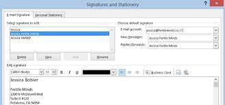 A dropdown menu will appear, with options to add an existing signature to the email you're working on. Fertile Minds How To Add An Html Signature File In Outlook 2013