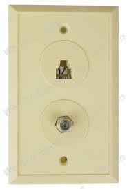 phone jack cable wall plate