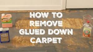 how to remove glued down carpet