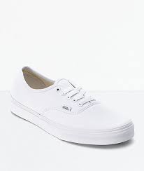 Vans Authentic White Canvas Skate Shoes