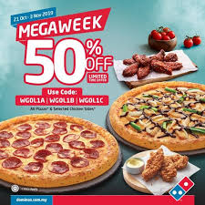 Enjoy domino's buy 1 free 2 deal for a limited time only! Domino S Pizza Mega Week Promotion 50 Off 21 October 2019 3 November 2019