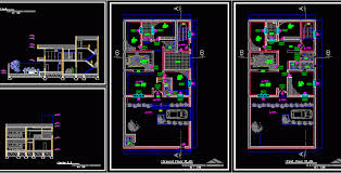 house 2 floors dwg block for autocad