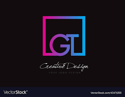 gt square frame letter logo design with