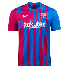 Barcelona unveiled their new away kit on july 31, with the liga giants opting to go with a black and gold design. Fc Barcelona Home Jersey 2021 22 Nike Cv7891 428 Amstadion Com