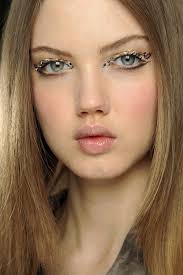 runway beauty 3d silver eye makeup at