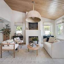 living room sloped ceiling design ideas
