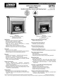 gfp2 gas fireplace direct vent manualzz
