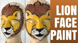 lion face painting tutorial how to