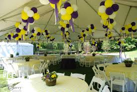 a purple gold graduation party