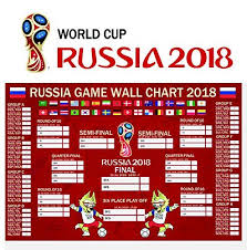 90shine Russia World Cup 2018 Stickers Wall Chart Poster