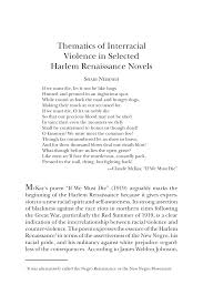 pdf thematics of interracial violence in selected harlem pdf thematics of interracial violence in selected harlem renaissance novels