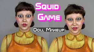 squid game doll makeup easy you