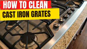 how to clean cast iron stove grates