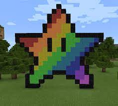 A firework star can have only one shape effect. Minecraft Rainbow Star Statue Minecraft Pixel Art Minecraft Statues Disney Minecraft