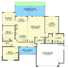 Craftsman Ranch Plan With Sunroom And