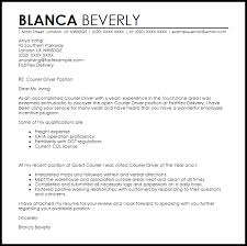 Courier Driver Cover Letter Sample Cover Letter Templates