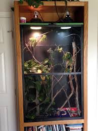 Diy chameleon reptile furniture cage that my father and i built for my office. Bookshelf Cage Diy This Cost About 28 To Build Any Setup Advice Would Be Appreciated Chameleons
