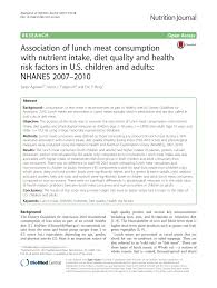 association of lunch meat consumption