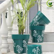 plastic flower pot sole emerald