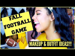 fall football game makeup outfit