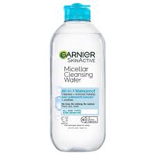 garnier skinactive micellar cleansing water waterproof makeup remover 13 5 fl oz bottle