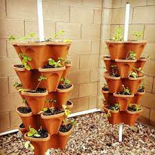 Plant Pot Planters Plastic Tower