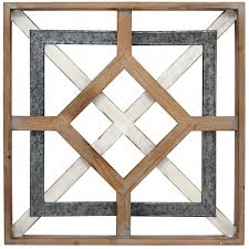 Wood Square Medallion Wall Decor