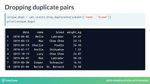 pandas drop duplicates tutorial datac