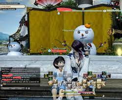 Love the ffxiv community , so friendly. I sat and down and briefly was afk  to come back and find this cute lalafell sitting with me. They said i  looked lonely and