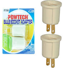 2 Pc Light Bulb Socket Adaptor Converter Screw Lamp Base Ac Wall Outlet Plug Walmart Com Walmart Com