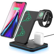 Only one device for charging your iphone, apple watch, airpods, apple pencil that offers you 7.5w fast wireless charging compatible with iphone, 2w fast charging compatible with apple watch and 10w fast charging compatible with android phones. Premium Wireless Charging Dock For Iphone Apple Watch Airpods