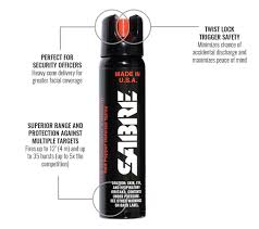 Sabre 3 In 1 Pepper Spray Magnum Tactical Size Unit Police Strength Larger Size 4 36 Oz
