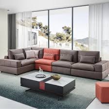leathaire wood frame living room sofa