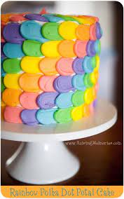 Foodista Awesome Inside Out Rainbow Polka Dot Cake gambar png