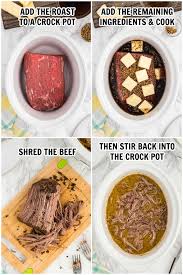 crock pot shredded beef recipe only 3