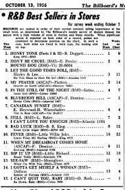 Best Sellers 1956 Music Charts Top 20 Music R B