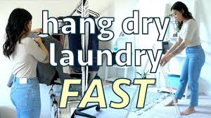 how to hang dry laundry fast save