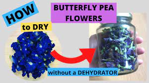 how to dry erfly pea flowers