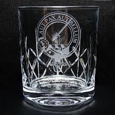 Crystal Whisky Glass Engraved With