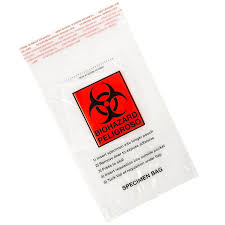 O l products asub kohas oldsmar. 6 X9 Biohazard Specimen Bag Glue Seal With Document Pouch Absorbent Pad Globe 4923