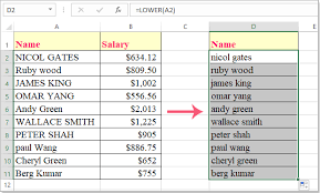 to lowercase in microsoft excel