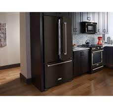 Come find the cabinet depth refrigerators you are looking for. Krfc302ebs Kitchenaid 36 Width Counter Depth French Door Refrigerator With Interior Dispense Black Stainless Steel