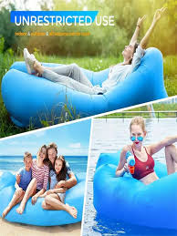 1pc Plain Color Inflatable Outdoor Sofa