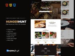 free restaurant html css templates