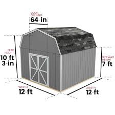 12 Ft Outdoor Wood Storage Shed