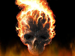 skull on fire wallpapers top free