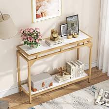 Everly Quinn Jimyah Gold Console Table