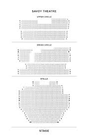 Savoy Theatre London Seat Guide And Chart