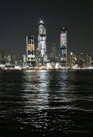New York Ny City Skyline At Night As Taken From The Chart