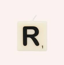 Letter And Numbers Candle R